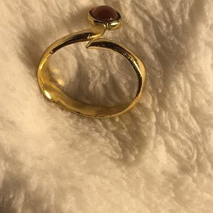 Sterling Silver Gold Plated Pinky Ring
